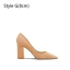 Chic / Beautiful Burgundy Prom Leather Pumps 2024 8 cm Block Heels Pointed Toe High Heels