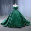 Luxury / Gorgeous Gold Beading Pearl Sequins Chapel Train Prom Dresses 2024 Off-The-Shoulder Sleeveless Backless Prom Formal Dresses
