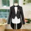 Black 6-piece Long Sleeve Boys Wedding Suits 2025 Body Jewellery Coat Pants Shirt Tie Vest Wedding