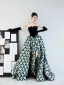 Fashion Black Geometric Asymmetrical Prom Dresses 2025 Ball Gown Strapless Sleeveless Backless Formal Dresses