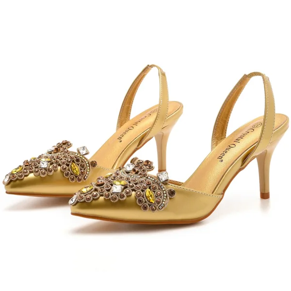 Sparkly Silver Rhinestone Sequins Wedding Shoes 2023 Wedding 7 cm Stiletto Heels Pointed Toe Wedding Shoes High Heels