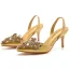 Sparkly Silver Rhinestone Sequins Wedding Shoes 2023 Wedding 7 cm Stiletto Heels Pointed Toe Wedding Shoes High Heels