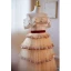 Charming Gold Beading Pearl Rhinestone Prom Dresses 2023 A-Line / Princess Off-The-Shoulder Short Sleeve Backless Floor-Length / Long Formal Dresses