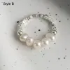Modest / Simple Silver Sterling Silver Pearl Rings Accessories 2023