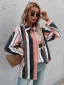 Fashion Women Multi-Colors Stripe Loose Blouses 2021 Lapel  Long Sleeve Street Wear