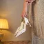 Elegant White Pearl Rhinestone Lace Flower Leather Wedding Shoes 2026 8 cm Stiletto Heels Pointed Toe Wedding High Heels