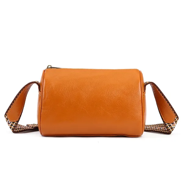Vintage / Retro Brown Leather Street Wear Shoulder Bags Women's Bags 2023