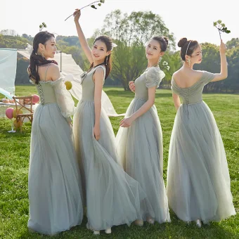 Simple Vert Citron Noeud Robe Demoiselle D Honneur 2022 Princesse Manches Courtes Dos Nu Longue Robe Pour Mariage