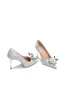 Bling Bling Silver Crystal Glitter Wedding Shoes 2024 8 cm Stiletto Heels Pointed Toe Wedding Pumps High Heels