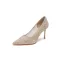 Chic / Belle Noire En Dentelle Faux Diamant Soirée Cuir Escarpins 2022 8 cm Talons Aiguilles À Bout Pointu Escarpins Talons Hauts