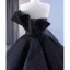 High-end Flower Fairy Black Appliques Sequins Prom Dresses 2023 Ball Gown Strapless Sleeveless Backless Sweep Train Prom Formal Dresses