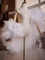 Éthéré Blanche Volants Fait main Soirée Tulle châle 2026