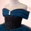 Elegant Navy Blue Sequins Rhinestone Birthday Flower Girl Dresses 2023 Ball Gown Scoop Neck Sleeveless Backless Floor-Length / Long