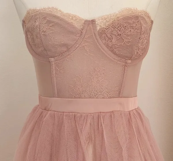 Chic / Beautiful Blushing Pink Cascading Ruffles Prom Dresses 2023 A-Line / Princess Strapless Sleeveless Backless Floor-Length / Long Prom Formal Dresses