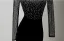 Sexy Black Sequins Evening Dresses 2026 Trumpet / Mermaid V-Neck Long Sleeve Floor-Length / Long Formal Dresses