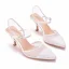 Modest / Simple White Casual Pierced Womens Sandals 2022 7 cm Stiletto Heels Pointed Toe Sandals High Heels