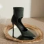 Chic / Beautiful Ocean Blue Street Wear Winter Suede Pumps 2023 Leather 8 cm Stiletto Heels Pointed Toe Pumps High Heels