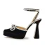 Schöne Rosa Strass Schleife Knöchelriemen Brautschuhe 2022 11 cm Stilettos Spitzschuh Hochzeit Hochhackige
