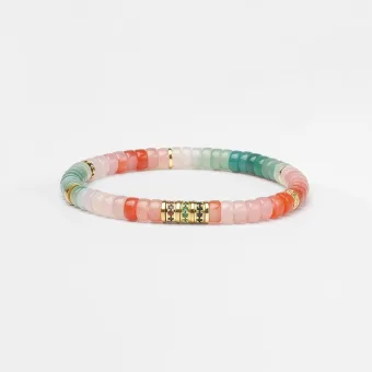 Unusual Multi Colors Rainbow Handmade Agate Bracelet Accessories 2026