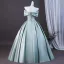 Élégant Vert Citron Perlage Paillettes Appliques Robe De Bal 2026 Robe Boule De l'épaule Manches Courtes Dos Nu