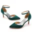 Modest / Simple Black Street Wear Womens Sandals 2023 Ankle Strap 7 cm Stiletto Heels Pointed Toe Sandals High Heels