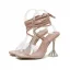 Sexy Beige Summer Cocktail Party Womens Sandals 2022 Ankle Strap 11 cm Stiletto Heels Open / Peep Toe Sandals High Heels