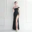 Chic / Beautiful White Split Front Evening Dresses 2024 Trumpet / Mermaid Off-The-Shoulder Sleeveless Backless Floor-Length / Long Evening Party Formal Dresses