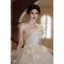 Charmant Ivory / Creme Applikationen Schleife Stoffgürtel Leichtes Brautkleider / Hochzeitskleider 2025 Ballkleid Bandeau Ärmellos Rückenfreies Lange