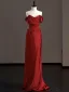 Modest / Simple Black Satin Evening Dresses 2024 Trumpet / Mermaid Strapless Sleeveless Backless Floor-Length / Long Evening Party Formal Dresses