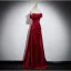 Chic / Beautiful Burgundy Prom Dresses 2024 A-Line / Princess Strapless Sleeveless Backless Floor-Length / Long Prom Formal Dresses