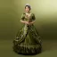 Vintage / Retro Medieval Clover Green Prom Dresses 2024 3D Lace Pearl Embroidered Floral Floor-Length / Long High Neck 1/2 Sleeves A-Line / Princess Cosplay Ball Gown Prom