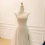 High-end Champagne Sequins Organza Prom Dresses 2026 A-Line / Princess Scoop Neck Sleeveless Backless Sweep Train Prom Formal Dresses