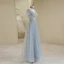 Chic / Beautiful Silver Sequins Prom Dresses 2022 A-Line / Princess V-Neck Short Sleeve Backless Floor-Length / Long Prom Formal Dresses