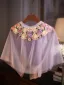 Blomma Fe Lavendel Spets Blomma Tyll sjal 2025