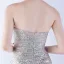 Sexy Argenté Paillettes Fendue devant Robe De Soirée 2024 Trompette / Sirène Bustier Sans Manches Dos Nu Longue Soirée Robe De Ceremonie