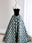 Fashion Black Geometric Asymmetrical Prom Dresses 2025 Ball Gown Strapless Sleeveless Backless Formal Dresses