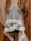 Simple Blanche En Dentelle Fleur 3 m Voile De Mariée 2025 Train De Balayage Tulle
