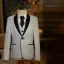 Mode 6 pièces Manches Longues Argenté Costume Garçon Mariage 2025 Bijoux De Corps Manteau Pantalon Chemise Cravate Gilet Mariage