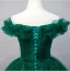 Vintage Dunkelgrün Strass Ballkleider 2025 A Linie Off Shoulder Ärmellos Rückenfreies Lange Ball Festliche Kleider