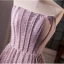 Elegant Lavender Beading Cascading Ruffles Prom Dresses 2023 A-Line / Princess Strapless Sleeveless Backless Floor-Length / Long Prom Formal Dresses