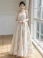 Chic / Belle Champagne Paillettes Robe Demoiselle D'honneur 2023 Princesse Dos Nu Longue Robe Demoiselle D'honneur