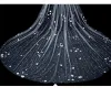 Chic / Beautiful White Pearl Appliques Wedding Veils 2024 3.5 m Tulle Chapel Train