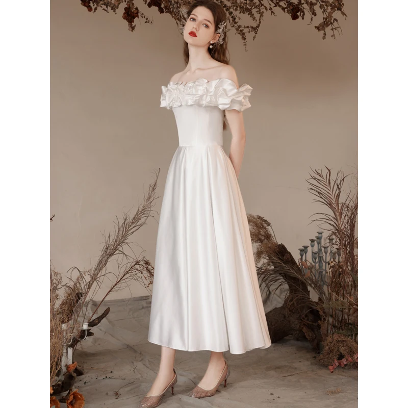 Chic Beautiful White Homecoming Graduation Dresses Prom Dresses 2023 A-Line Princess