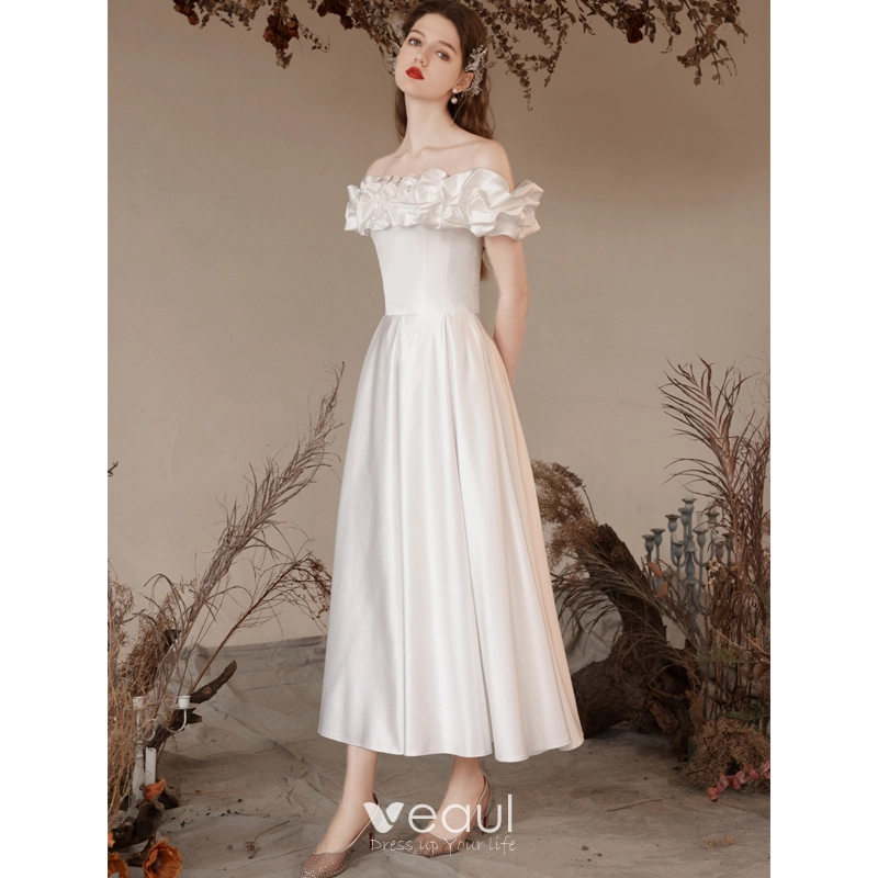 off shoulder dress graduation Lovely Off Shoulder Dark Green/Blue Short Graduation Dress for Teens S –  Siaoryne main image 1