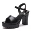 Fashion White Street Wear Womens Sandals 2022 Ankle Strap Waterproof 10 cm Thick Heels Open / Peep Toe Sandals