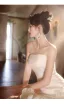 Charmant Weiß Applikationen Brautkleider / Hochzeitskleider 2025 Meerjungfrau Bandeau Ärmellos Rückenfreies Sweep / Pinsel Zug Hochzeit
