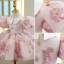 Lovely Blushing Pink Flower Short Birthday Flower Girl Dresses 2022 Ball Gown Scoop Neck Puffy Short Sleeve Beading Flower Girl Dresses