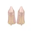 Chic / Belle Nues Forme de coeur Faux Diamant Soirée Escarpins 2024 Cuir 10 cm Talons Aiguilles À Bout Pointu Escarpins Talons Hauts