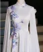 Vintage / Retro White Beading Embroidered Prom Dresses 2026 A-Line / Princess High Neck Sleeveless Floor-Length / Long Prom Formal Dresses
