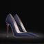 Chic / Beautiful Navy Blue Evening Party Leather Red Sole Pumps 2023 8 cm Stiletto Heels Pointed Toe Pumps High Heels